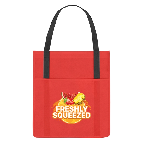 Non-Woven Shopper's Pocket Tote Bag - Non-Woven Shopper's Pocket Tote Bag - Image 13 of 19