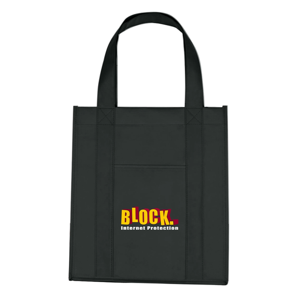 Matte Laminated Non-Woven Shopper Tote Bag - Matte Laminated Non-Woven Shopper Tote Bag - Image 2 of 16