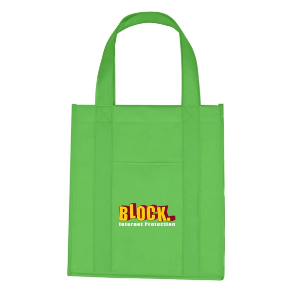 Matte Laminated Non-Woven Shopper Tote Bag - Matte Laminated Non-Woven Shopper Tote Bag - Image 5 of 16