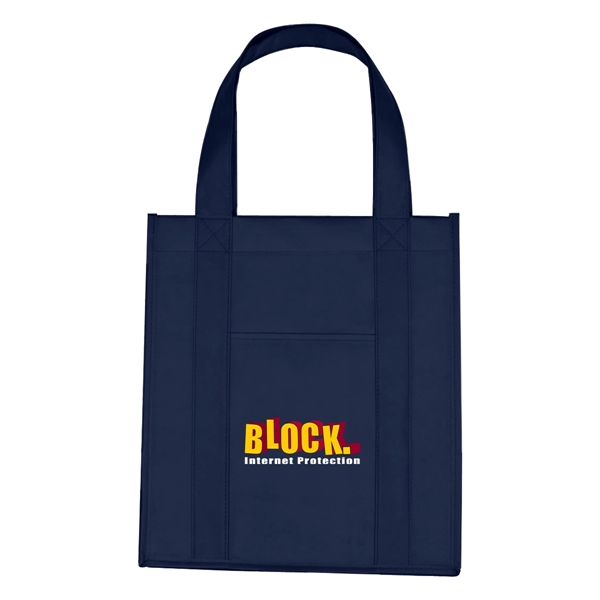 Matte Laminated Non-Woven Shopper Tote Bag - Matte Laminated Non-Woven Shopper Tote Bag - Image 7 of 16