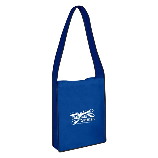 Non-Woven Messenger Tote Bag With Hook And Loop Closure - Non-Woven Messenger Tote Bag With Hook And Loop Closure - Image 2 of 6