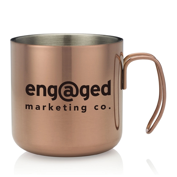 14oz. Travel Stainless Vacuum Insulated Coffee Mug w/ handle - 14oz. Travel Stainless Vacuum Insulated Coffee Mug w/ handle - Image 5 of 5