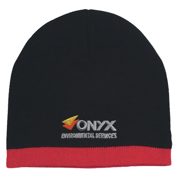 Custom Knit Beanie With Stripe