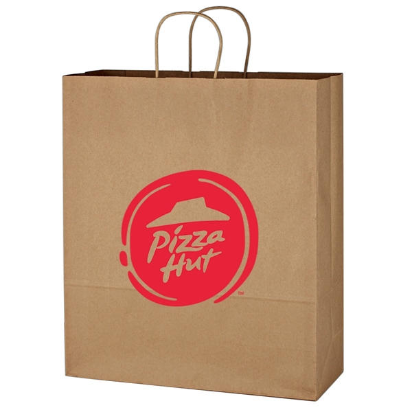 Kraft Paper Brown Shopping Bag - 16" x 19" - Kraft Paper Brown Shopping Bag - 16" x 19" - Image 1 of 2