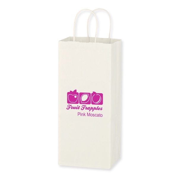 Kraft Paper White Wine Bag - 5.25" x 13" - Kraft Paper White Wine Bag - 5.25" x 13" - Image 1 of 2