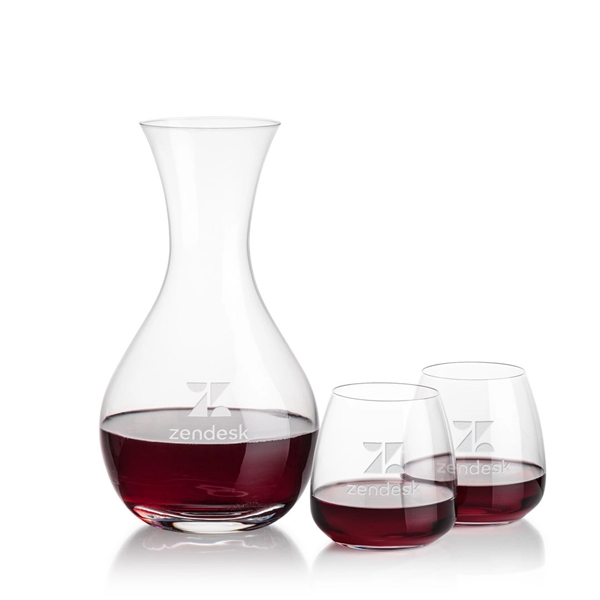 Adelita Carafe & Hogarth Stemless Wine