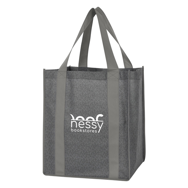 Heathered Non-Woven Shopper Tote Bag - Heathered Non-Woven Shopper Tote Bag - Image 2 of 12