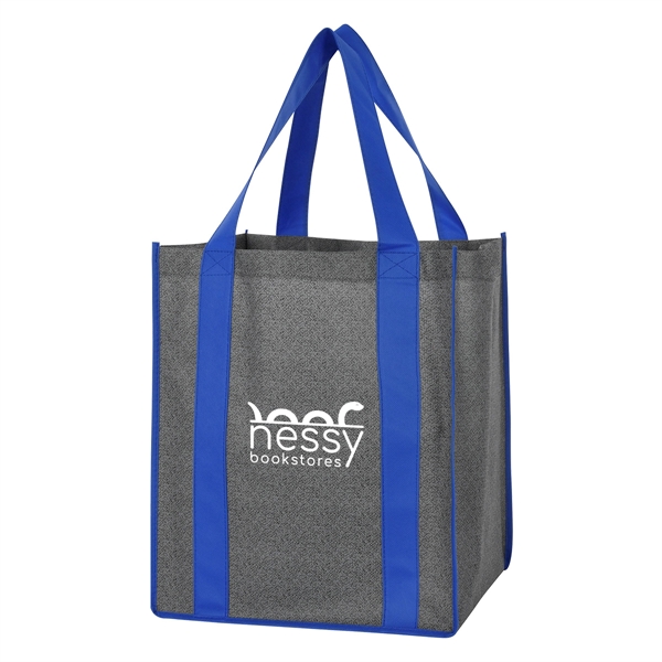 Heathered Non-Woven Shopper Tote Bag - Heathered Non-Woven Shopper Tote Bag - Image 4 of 12