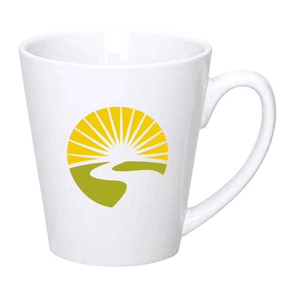 12 oz. Ceramic Dishwasher-Safe Latte Coffee Mug w/ Handle - 12 oz. Ceramic Dishwasher-Safe Latte Coffee Mug w/ Handle - Image 5 of 9