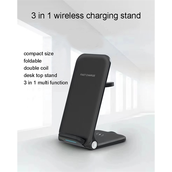 3-1 Foldable Wireless Charger + 18W WALL ADAPTER - 3-1 Foldable Wireless Charger + 18W WALL ADAPTER - Image 5 of 8
