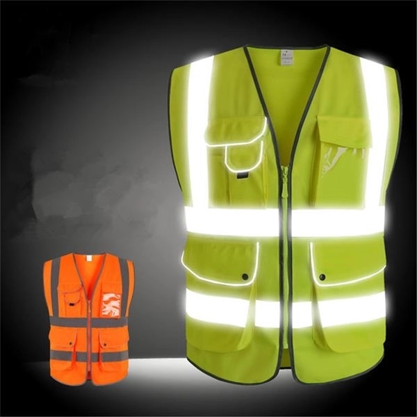 9 Pockets Safety Vest Reflective Strips of  High Visibilit - 9 Pockets Safety Vest Reflective Strips of  High Visibilit - Image 2 of 5