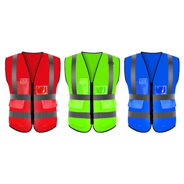 Safety Reflective Vest With Pockets and Zipper - Safety Reflective Vest With Pockets and Zipper - Image 5 of 5