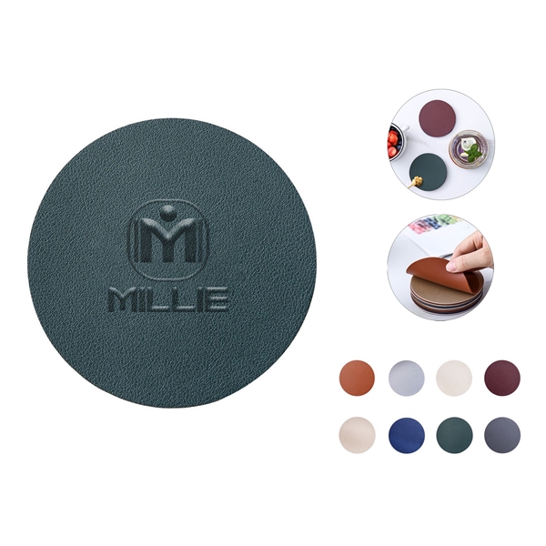 Round Leather Coaster - Round Leather Coaster - Image 0 of 0