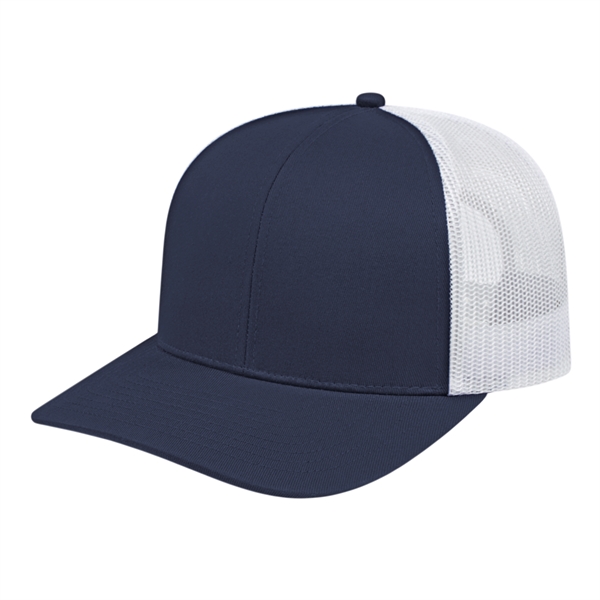 Poly/Cotton Trucker Mesh Back Cap - Poly/Cotton Trucker Mesh Back Cap - Image 12 of 29