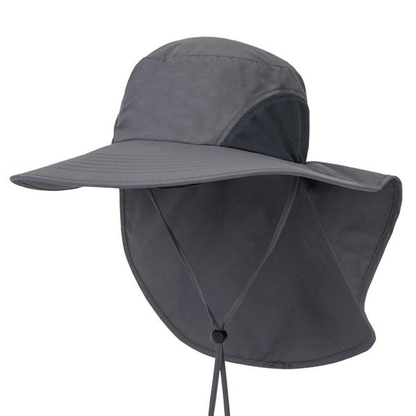 Wide Brim Fishing Hat with Neck Flap - Wide Brim Fishing Hat with Neck Flap - Image 0 of 2