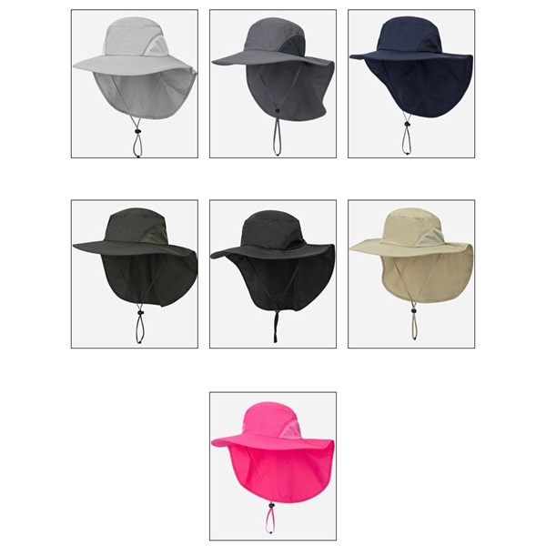 Wide Brim Fishing Hat with Neck Flap - Wide Brim Fishing Hat with Neck Flap - Image 1 of 2