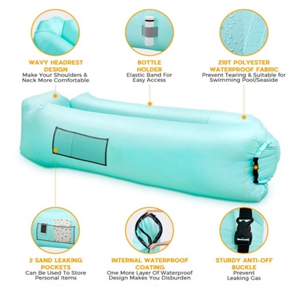 Outdoors Inflatable Air Lounger - Outdoors Inflatable Air Lounger - Image 2 of 8