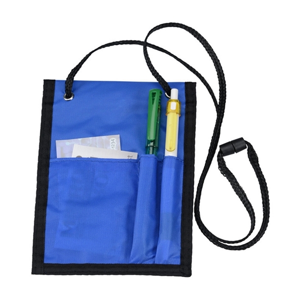 Tradeshow Neck ID Wallet Badgeholder with Lanyard - Tradeshow Neck ID Wallet Badgeholder with Lanyard - Image 5 of 5