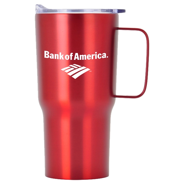 20 oz Contoured Stainless Steel Travel Mug - 20 oz Contoured Stainless Steel Travel Mug - Image 3 of 5
