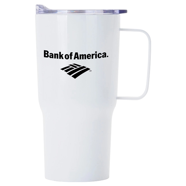 20 oz Contoured Stainless Steel Travel Mug - 20 oz Contoured Stainless Steel Travel Mug - Image 2 of 5