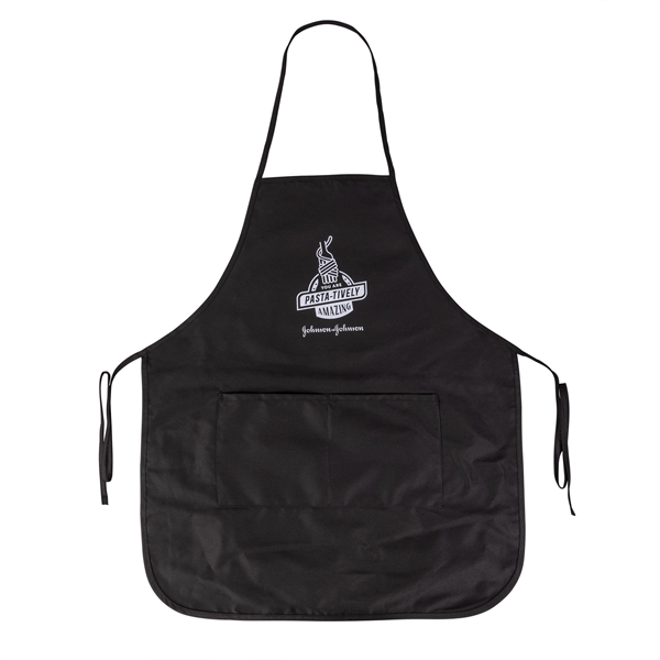 Cotton Twill Apron With Long Round Bottom - Cotton Twill Apron With Long Round Bottom - Image 3 of 3