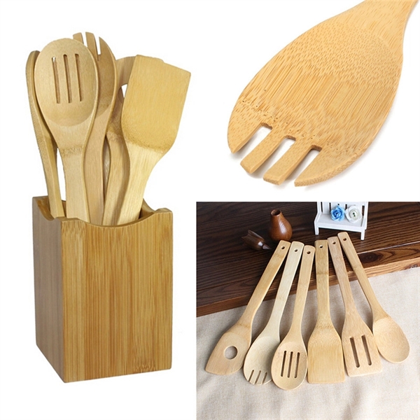 7pcs Bamboo Kitchen Tool Set - 7pcs Bamboo Kitchen Tool Set - Image 0 of 2