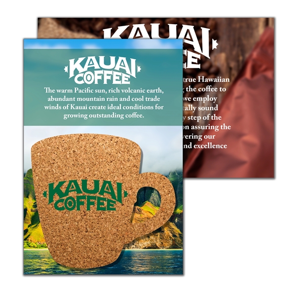 Post Card with Coffee Cup Cork Coaster - Post Card with Coffee Cup Cork Coaster - Image 0 of 1