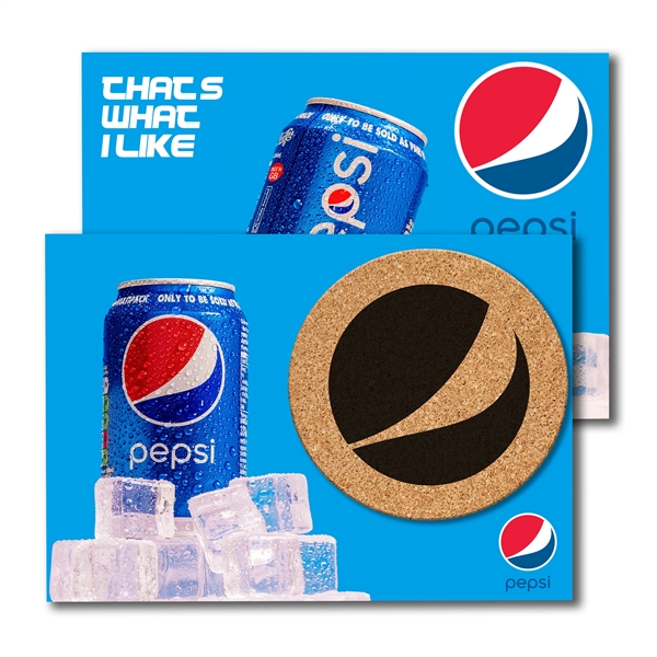 Post Card with Round Cork Coaster