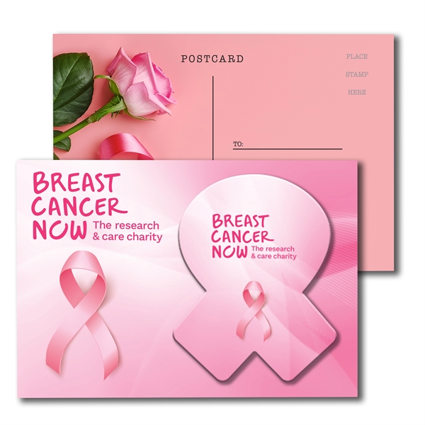 Post Card with Full Color Awareness Ribbon Coaster