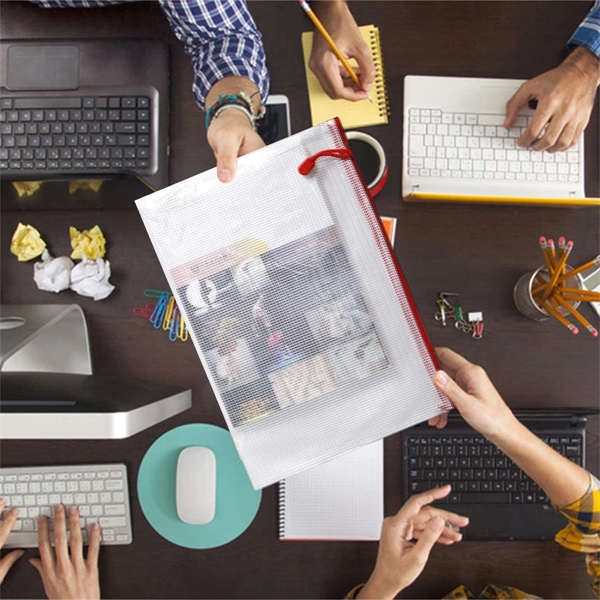 Letter A4 PVC Waterproof Zipper File Bag - Letter A4 PVC Waterproof Zipper File Bag - Image 4 of 4