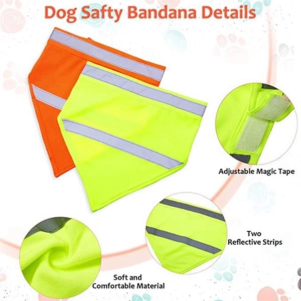Dog Reflective Scarf Safety Pet Bandana - Dog Reflective Scarf Safety Pet Bandana - Image 0 of 2