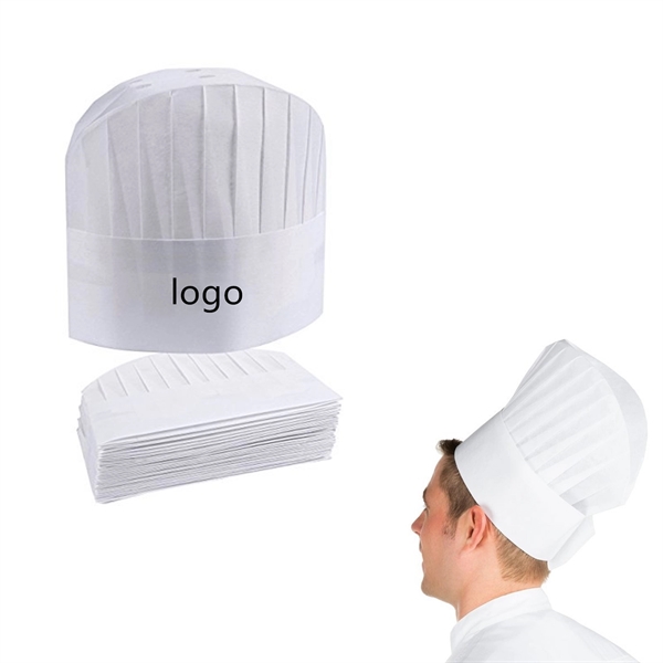 Disposable White Non Woven Chef Tall Hat - Disposable White Non Woven Chef Tall Hat - Image 0 of 0
