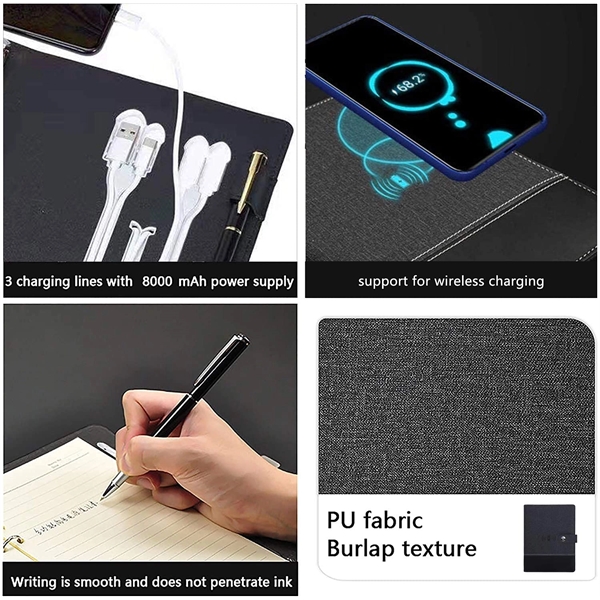 Multi-Function Wireless Charging Notebook - Multi-Function Wireless Charging Notebook - Image 5 of 5