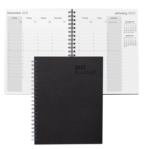 Large Leather Spiral Weekly Planner - Large Leather Spiral Weekly Planner - Image 1 of 9