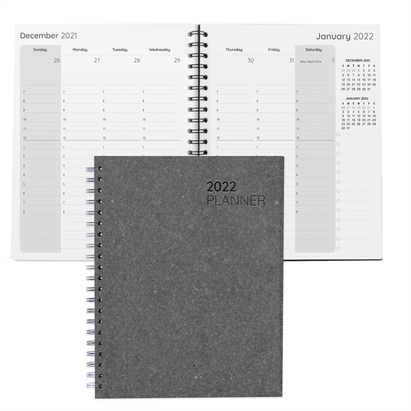 Large Leather Spiral Weekly Planner - Large Leather Spiral Weekly Planner - Image 4 of 9