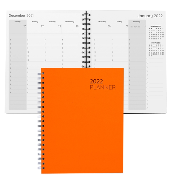 Large Leather Spiral Weekly Planner - Large Leather Spiral Weekly Planner - Image 7 of 9
