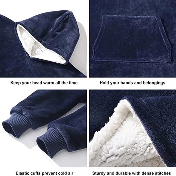Sweatshirt Blanket Hoodie - Sweatshirt Blanket Hoodie - Image 1 of 2