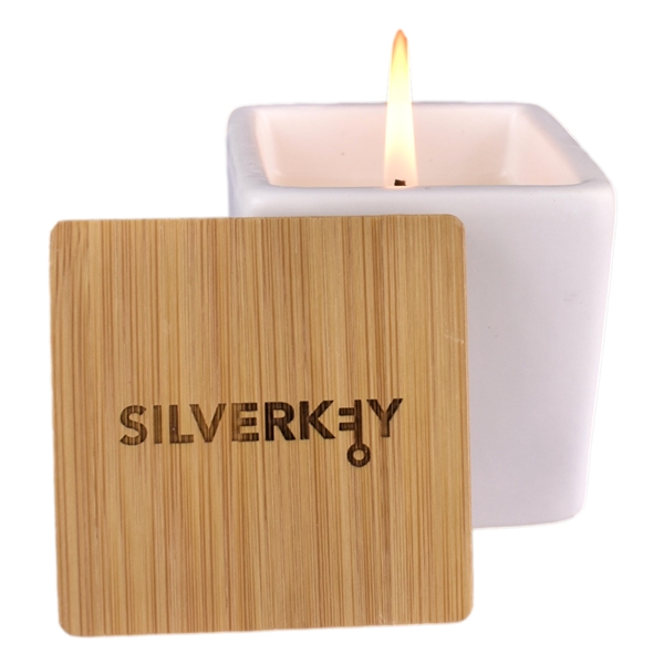 Square Soy Wax Candle with Bamboo Lid 3 oz - Square Soy Wax Candle with Bamboo Lid 3 oz - Image 4 of 4