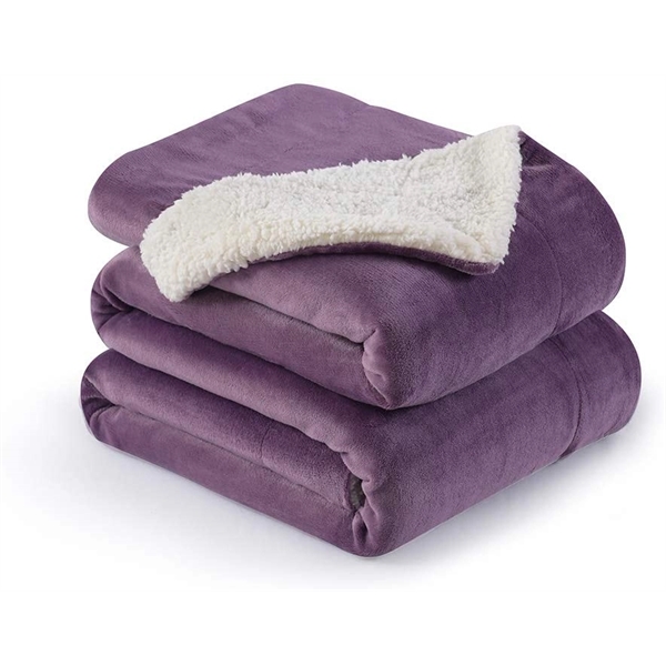 Fleece Micro Mink Sherpa Blanket - Fleece Micro Mink Sherpa Blanket - Image 2 of 4