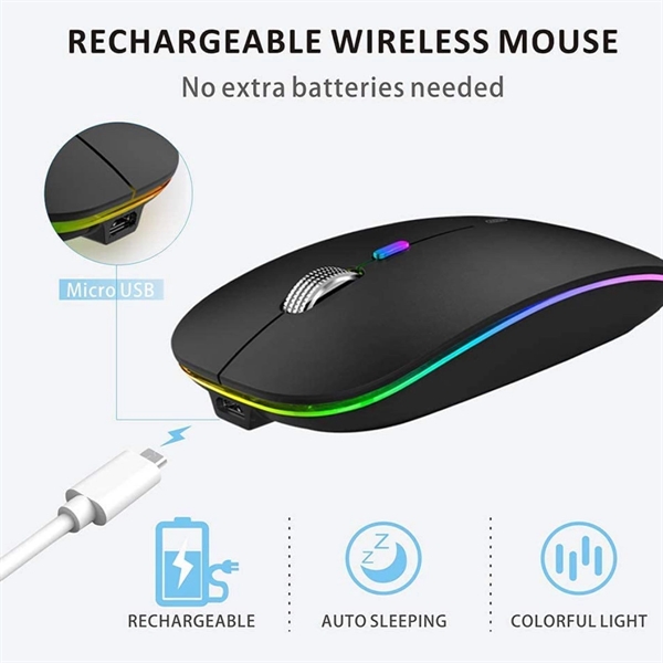 Rechargeable Wireless Silent Mouse - Rechargeable Wireless Silent Mouse - Image 0 of 3