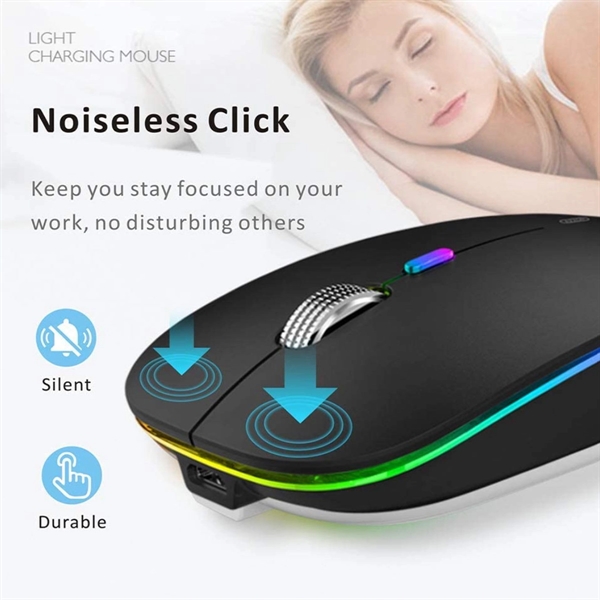 Rechargeable Wireless Silent Mouse - Rechargeable Wireless Silent Mouse - Image 3 of 3