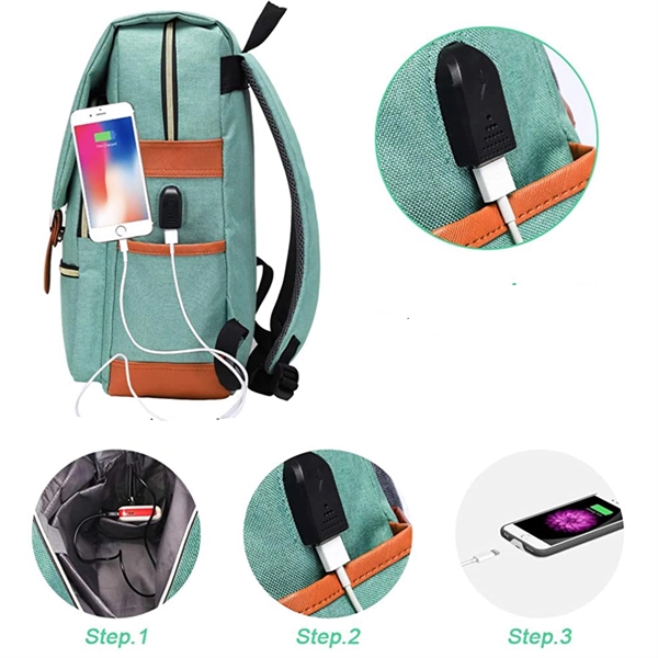 Vintage Laptop Backpack - Vintage Laptop Backpack - Image 2 of 5