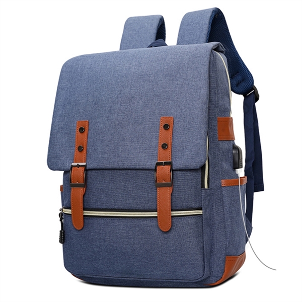 Vintage Laptop Backpack - Vintage Laptop Backpack - Image 4 of 5