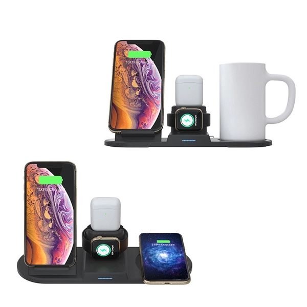 6 in 1 Wireless Charger Stand with Mug Warmer - 6 in 1 Wireless Charger Stand with Mug Warmer - Image 2 of 4