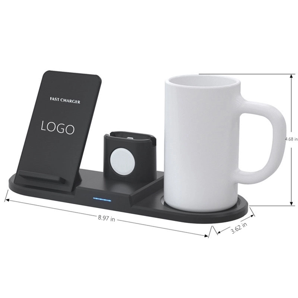 6 in 1 Wireless Charger Stand with Mug Warmer - 6 in 1 Wireless Charger Stand with Mug Warmer - Image 3 of 4