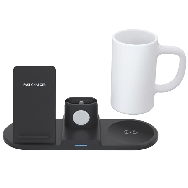 6 in 1 Wireless Charger Stand with Mug Warmer - 6 in 1 Wireless Charger Stand with Mug Warmer - Image 4 of 4