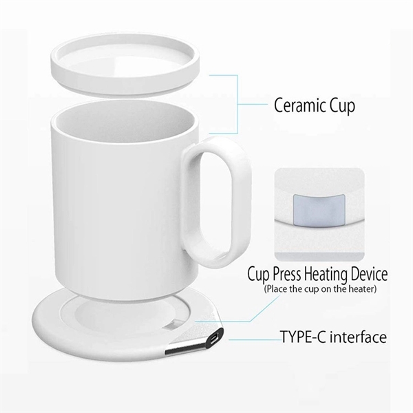 2 in 1 Wireless Charger Coffee Mug Warmer - 2 in 1 Wireless Charger Coffee Mug Warmer - Image 2 of 5