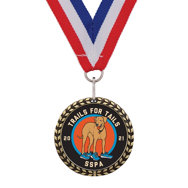 1.75" Speed Medal w/ Full Color Dome Imprint - 1.75" Speed Medal w/ Full Color Dome Imprint - Image 2 of 7