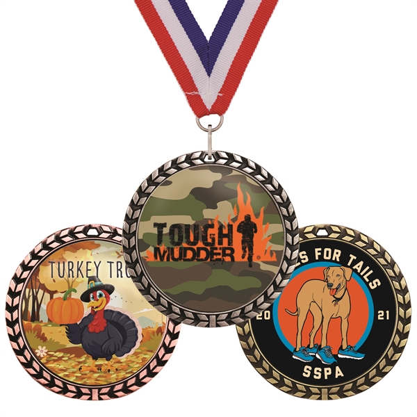 1.75" Speed Medal w/ Full Color Dome Imprint - 1.75" Speed Medal w/ Full Color Dome Imprint - Image 0 of 7