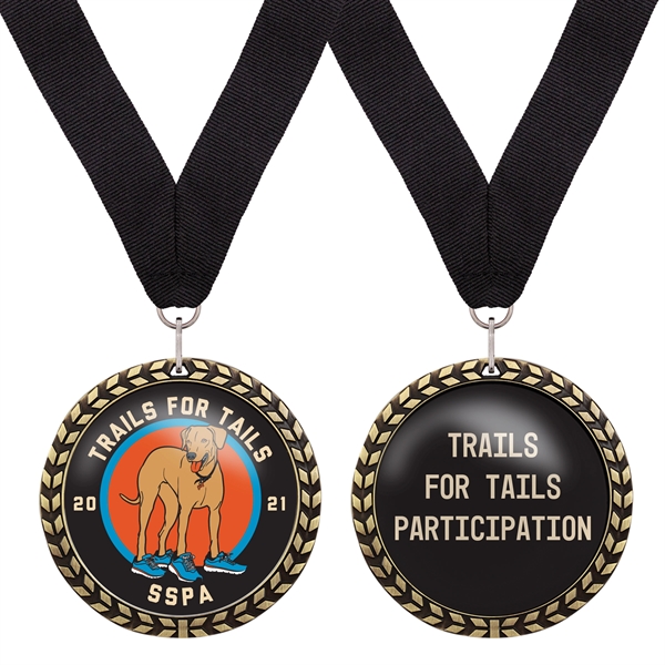 1.75" Speed Medal w/ Full Color Dome Imprint - 1.75" Speed Medal w/ Full Color Dome Imprint - Image 4 of 7